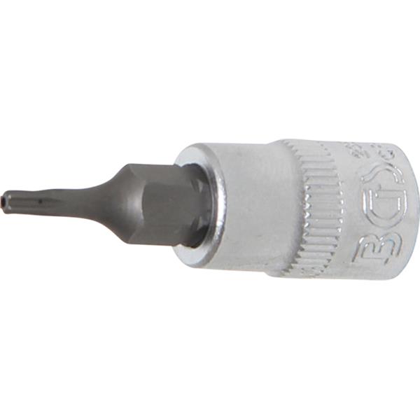 BGS 2356 Bit-Einsatz, Antrieb Innenvierkant 6,3 mm (1/4"), T-Profil (für Torx) mit Bohrung T8