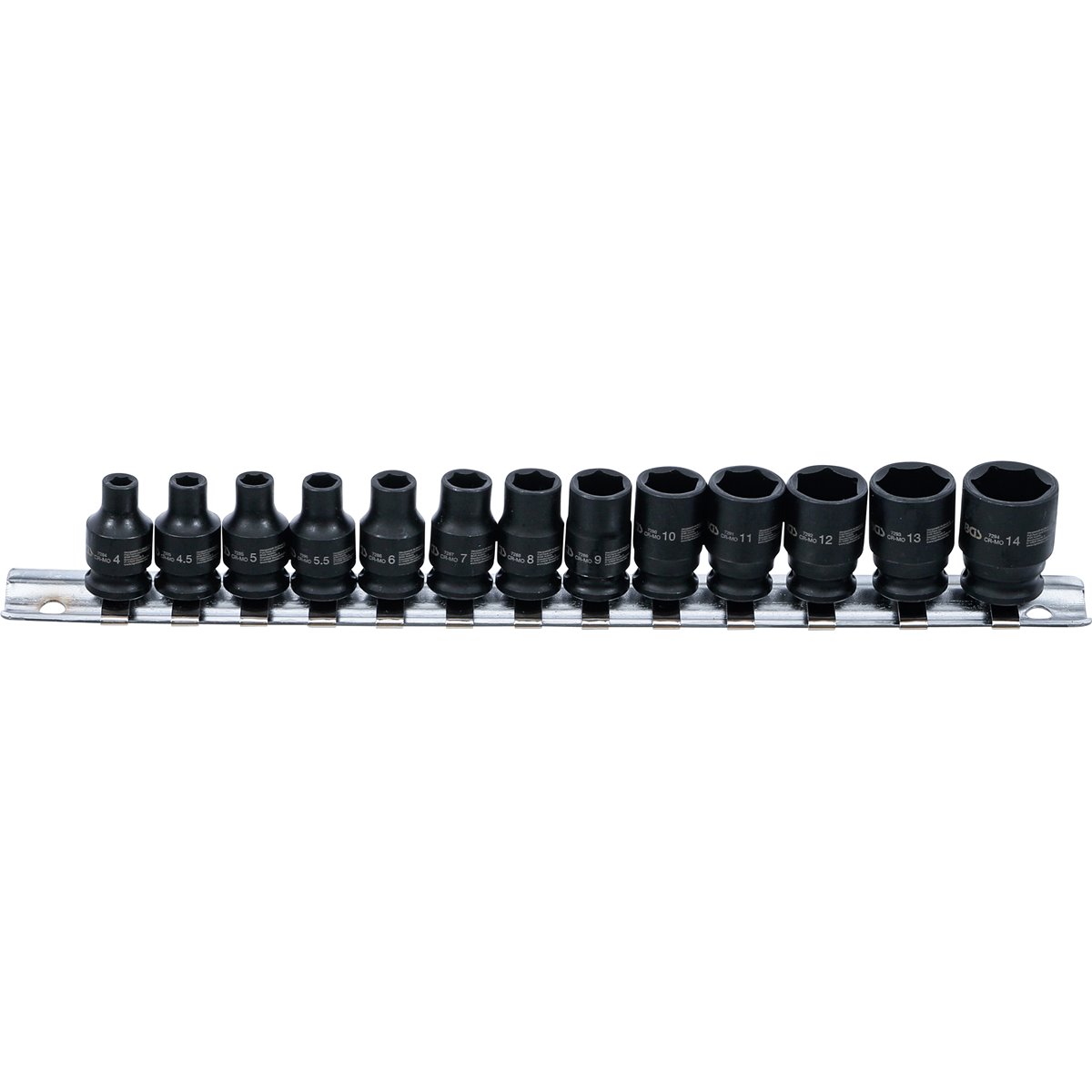 BGS 5296 Kraft-Steckschlüssel-Einsatz-Satz 4-14 mm Antrieb Innenvierkant 6,3 mm (1/4")