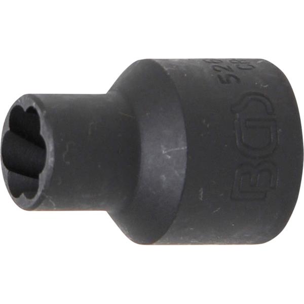 BGS 5266-10 Spezial-Steckschlüssel-Einsatz / Schra ubenausdreher, Antrieb Innenvierkant 12,5 mm (1/2