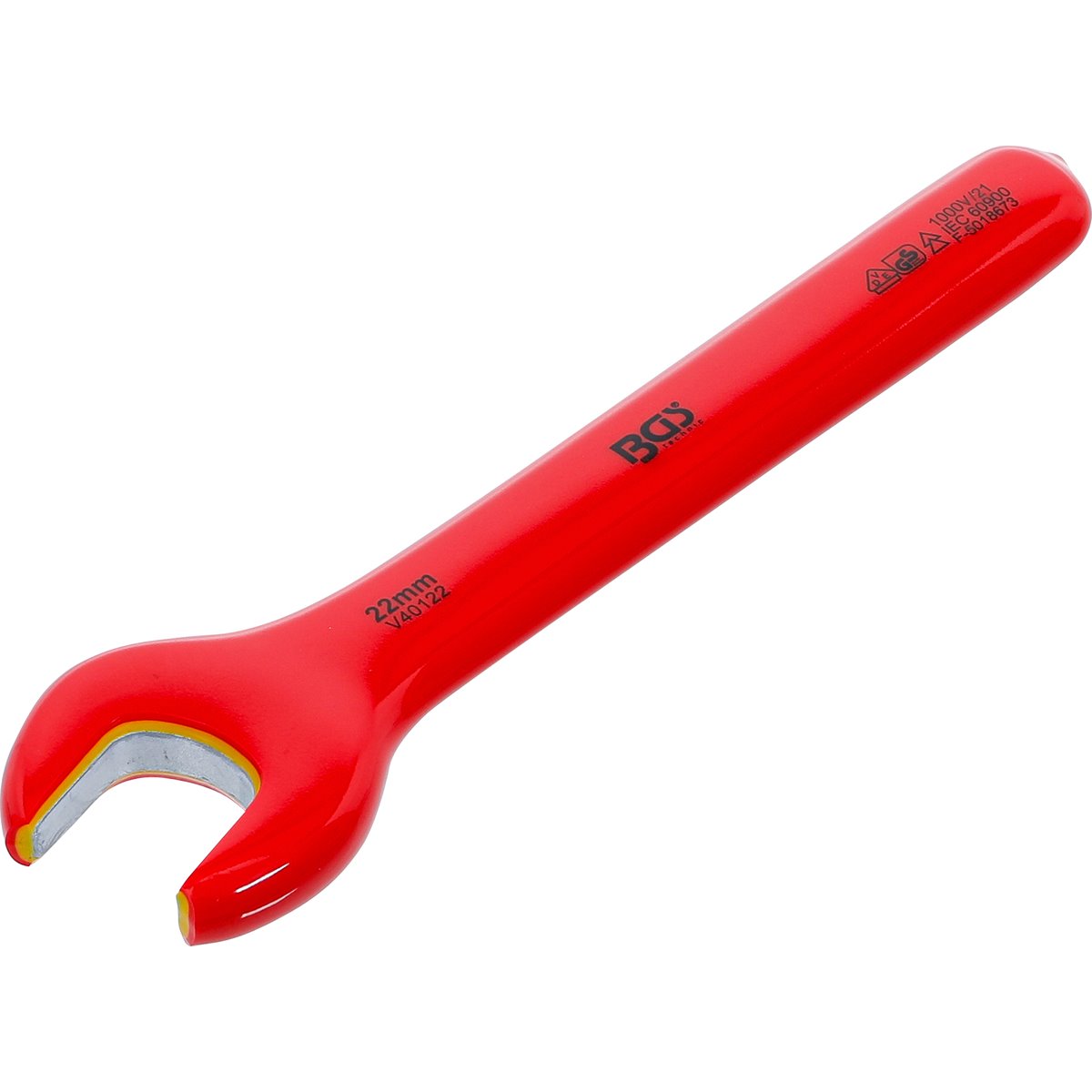 BGS 71072 VDE-Einmaulschlüssel, SW 22 mm 