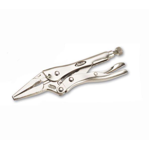 Vigor V1802 Gripzange mit langen Backen, Länge 150 