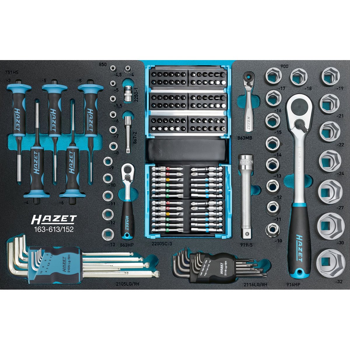 Hazet 163-613/152 Werkzeug-Sortiment 
