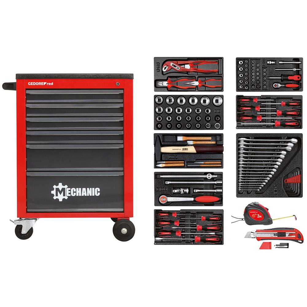 Gedore red R21560001 Werkstattwagen 119-teilig rot 119tlg