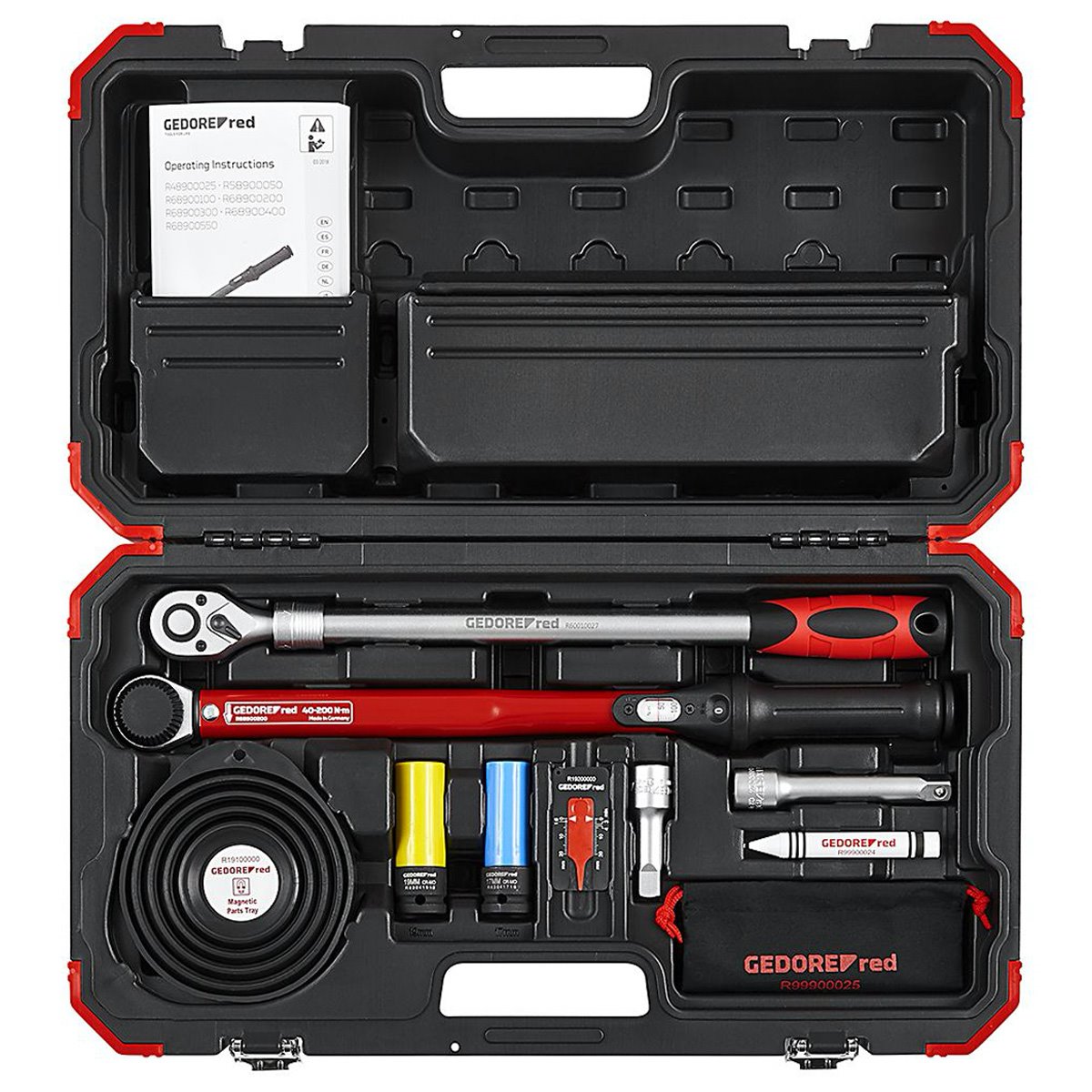 Gedore red R68903011 Rad-Montage-Set 1/2" 40-200Nm 11-teilig