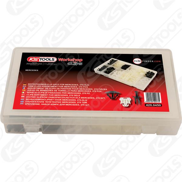 KS-Tools 420.0450 Clip Satz f. Mercedes, 270 Stk. 