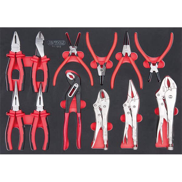 KS-Tools 711.1012 SCS Zangen-Satz, 12-tlg. in 1/1 Systemeinlage