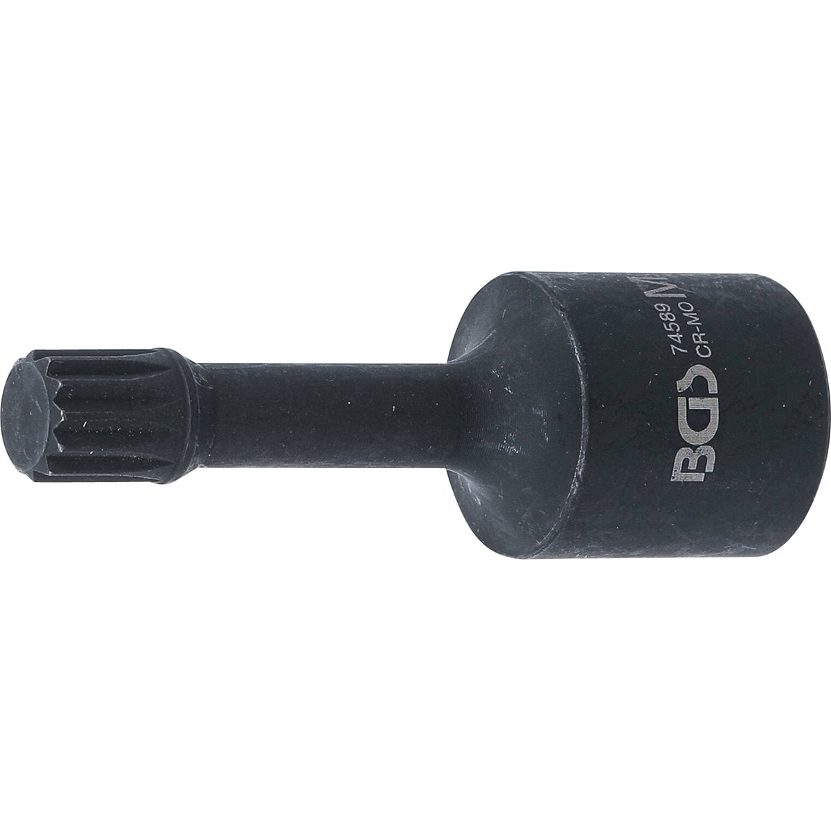 BGS 74589 Kraft-Spezial-Bit-Einsatz, Länge 72 mm, Antrieb Innenvierkant 12,5 mm (1/2"), Innenvielzah