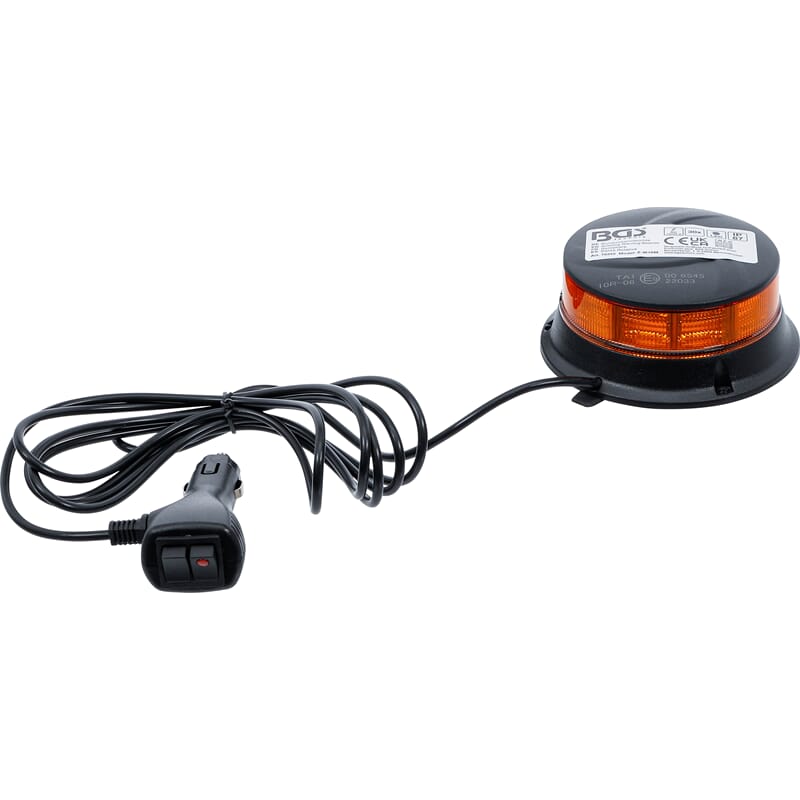 BGS 70342 Rundumkennleuchte gelb mit Magnet Ø130mm 12 V / 24 V