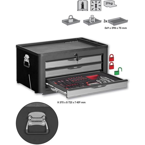 Vigor V1902 Aufsatzkoffer / Unterschrank, leer 