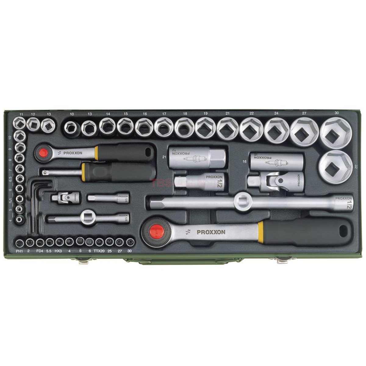 Proxxon 23040 Set with 1/4‘" and 1/2‘" ratchets 