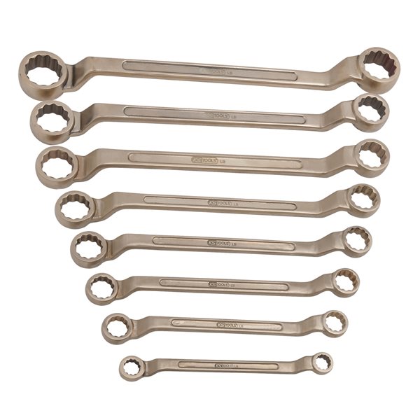 KS-Tools 963.7477 BRONZEplus Doppel-Ringschlüssel- Satz gekröpft, 8-tlg., 1/4-1"