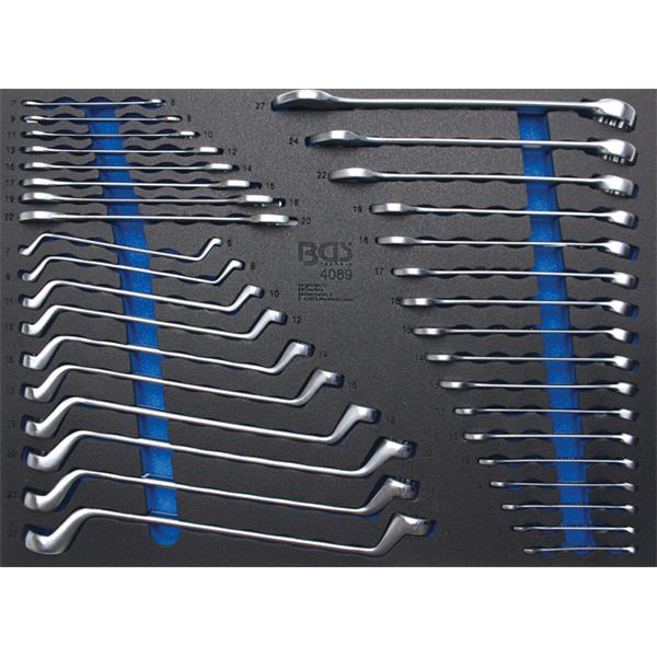 BGS 4089 Tool Tray 3/3: Open End / Ring Spanners, 35 pcs.