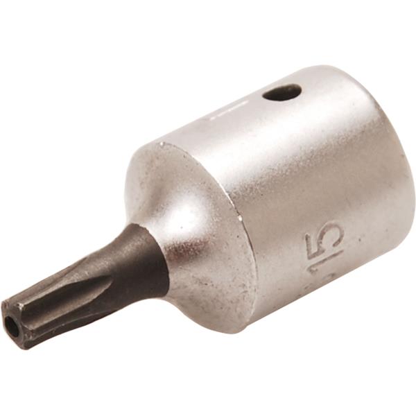 BGS 2355-TS15 Bit-Einsatz, Antrieb Innenvierkant 6 ,3 mm (1/4"), TS-Profil (für Torx Plus) mit Bohrun