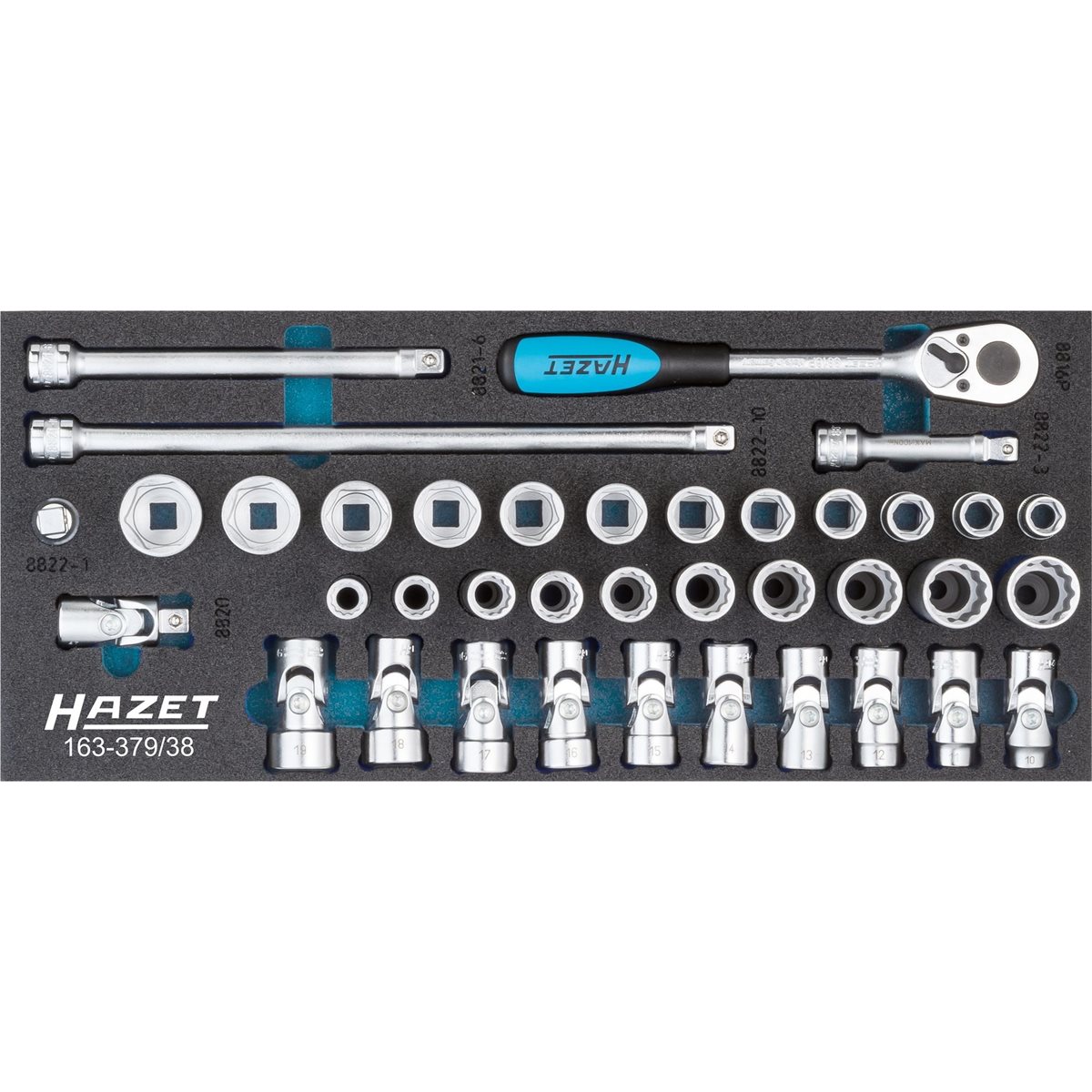 Hazet 163-379/38 Steckschlüssel-Satz 1/3+ 38-tlg. 