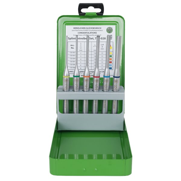Kukko 720-028 Splintentreiber-Satz 2 - 8 Mm
