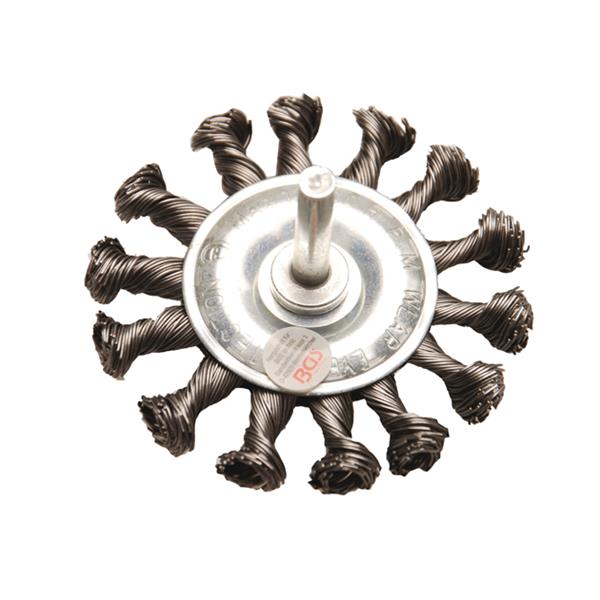 BGS 3982 Scheibenbürste, Antriebswelle 6 mm, gezop ft, Ø 75 mm