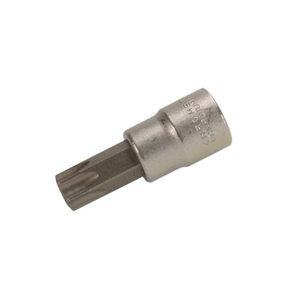 BGS 2599 Bit-Einsatz, Antrieb Innenvierkant 10 mm (3/8"), T-Profil (für Torx) mit Bohrung T55