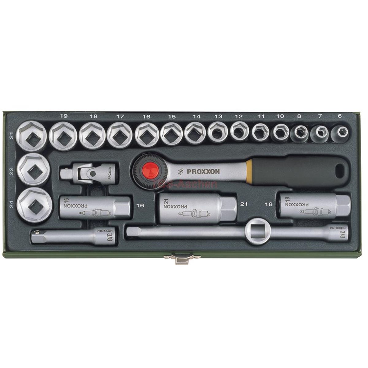 Proxxon 23110 Compact set with 3/8" ratchet 