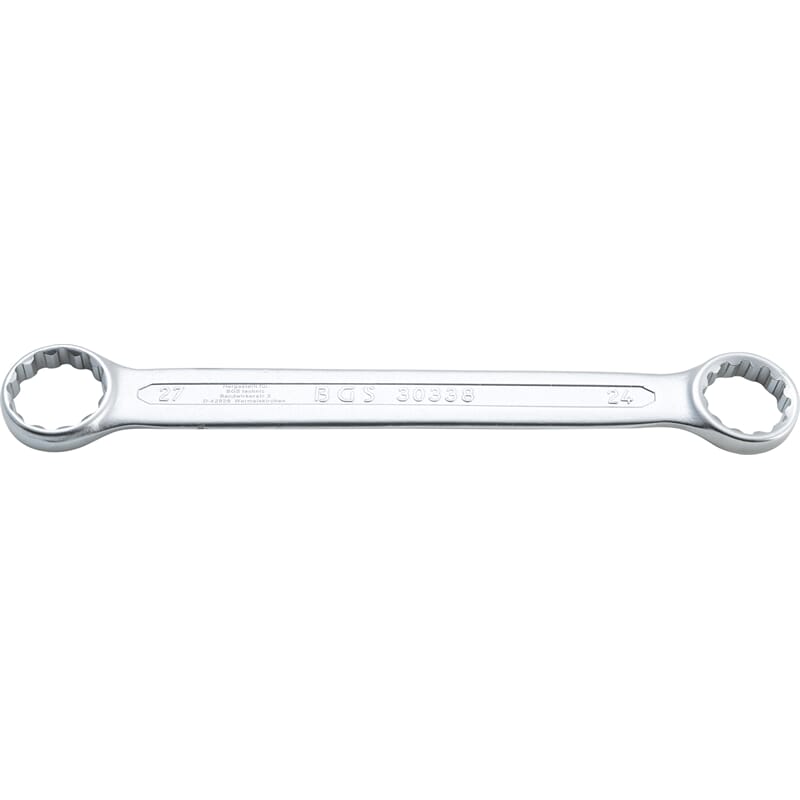 BGS 30338 Doppel-Ringschlüssel, extra flach, SW 24 x 27 mm