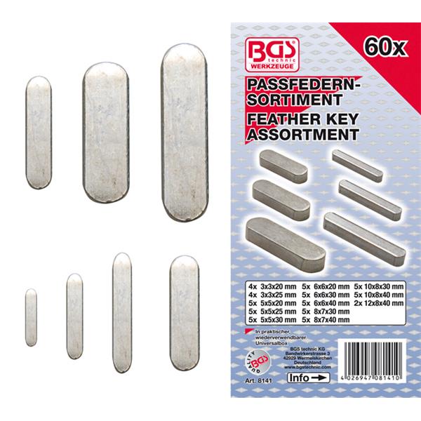 BGS 8141 Passfedern-Sortiment, 60-tlg. 