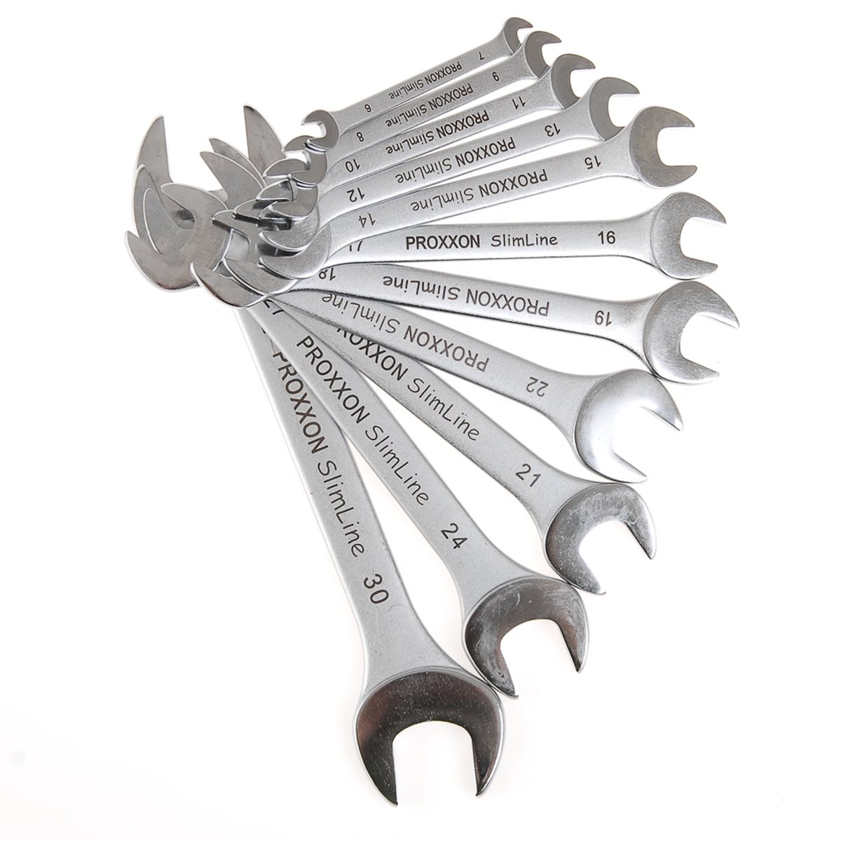 Proxxon 23802 SlimLine open-end spanner set, 11-p. 