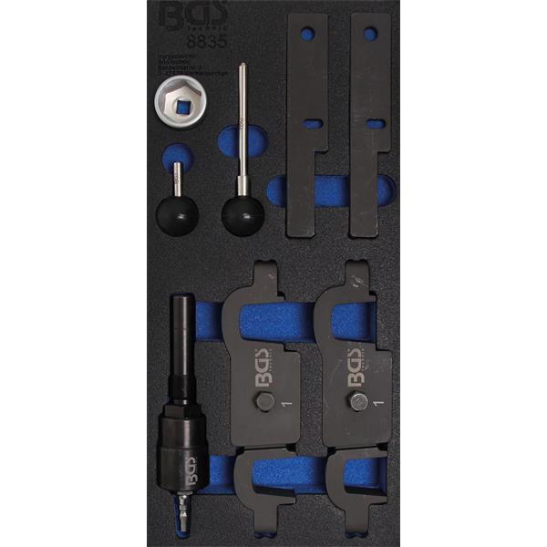 BGS 8835 Tool Tray 1/3: Engine Timing Tool Set, fo r Porsche Panamera, Cayenne V8, 8 pcs.