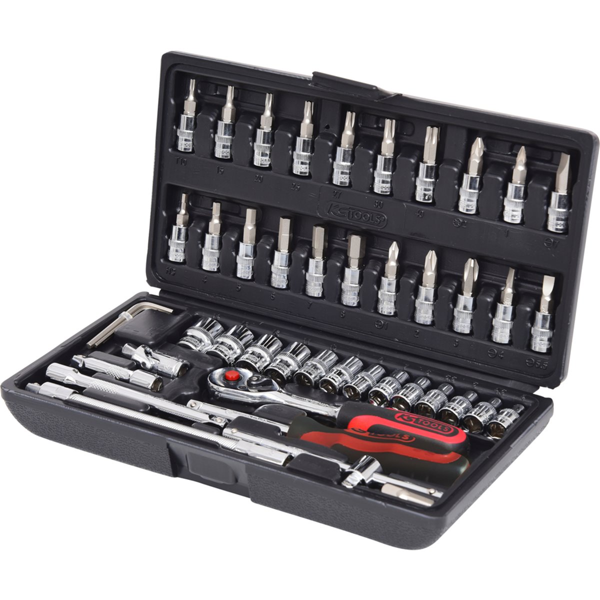 KS-Tools 918.0648 CHROME+ 1/4" Steckschlüssel-Satz ,48-tlg.