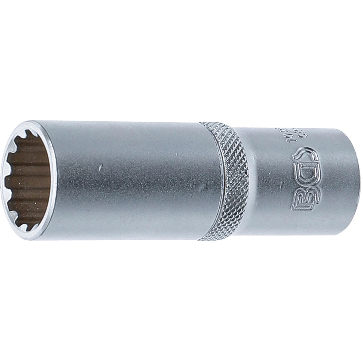 BGS 10258 Steckschlüssel-Einsatz Gear Lock, tief, Antrieb Innenvierkant 12,5 mm (1/2"), SW 18 mm