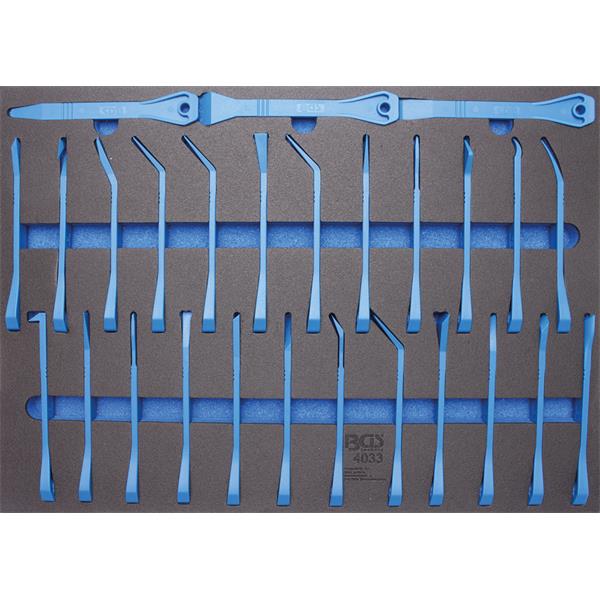 BGS 4033 Tool Tray 3/3: Trim Wedges and Scraper Se t, 27 pcs.