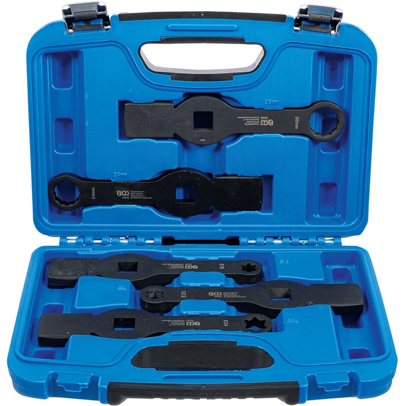 BGS 35310 Schlagringschlüssel-Satz, Zwölfkant / E- Profil (für Torx), 5-tlg.