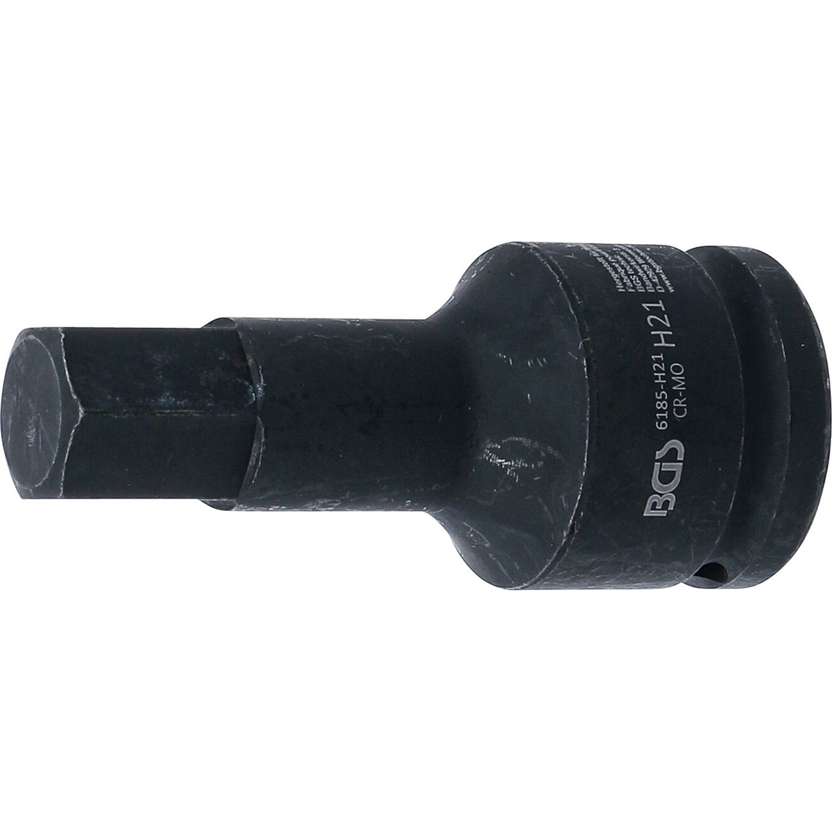 BGS 6185-H21 Kraft-Bit-Einsatz, Länge 100 mm, Antr ieb Innenvierkant 20 mm (3/4"), Innensechskant 21 