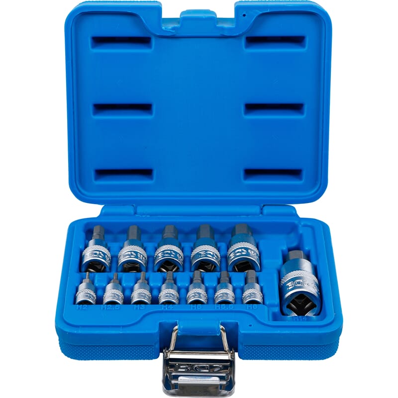 BGS 74257 Bit-Einsatz-Satz 1/4"-3/8"-1/2" 2-14 mm 13-telig