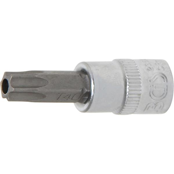 BGS 2363 Bit-Einsatz, Antrieb Innenvierkant 6,3 mm (1/4"), T-Profil (für Torx) mit Bohrung T40
