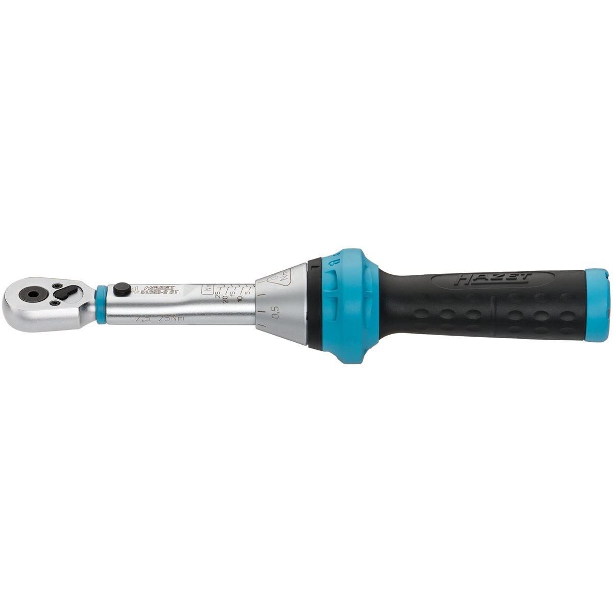 Hazet 5108B-3CT Drehmomentschlüssel 2.5-25 Nm 1/4" 