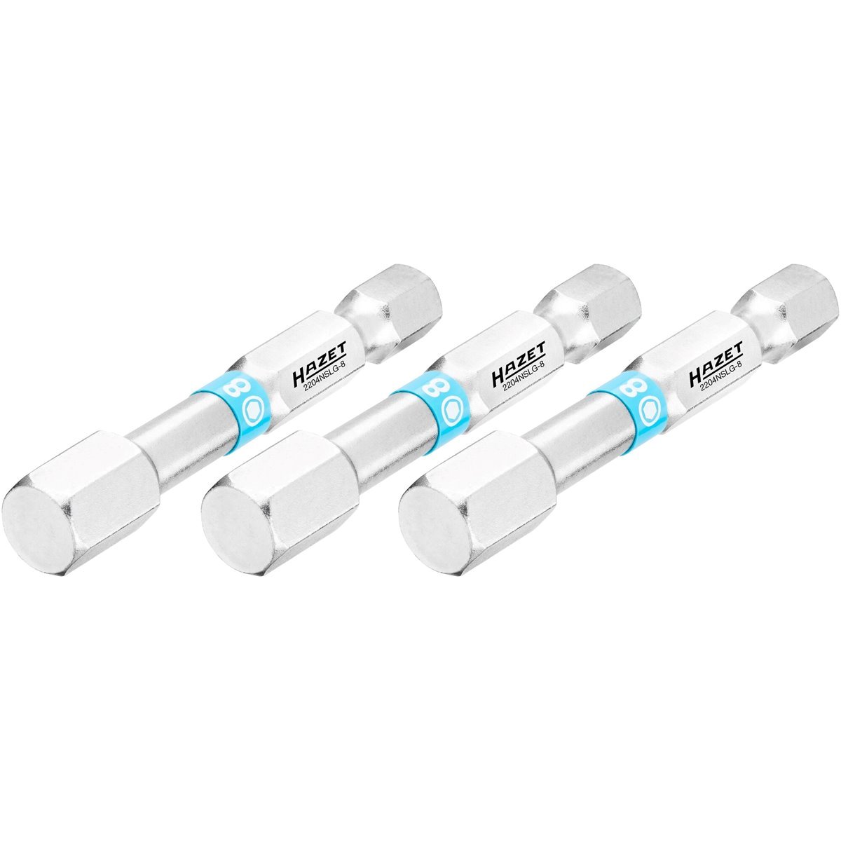 Hazet 2204NSLG-8/3 Bit set inside hex 8mm, long 