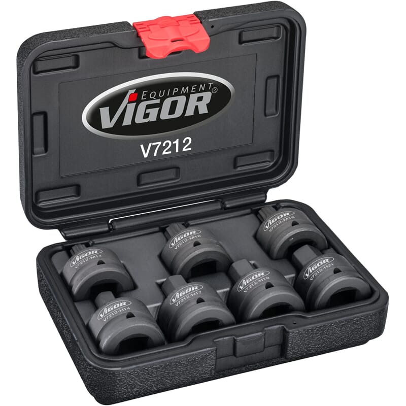 Vigor V7212 Kraftschrauber-Einsatz-Satz 3/4" XZN und 6-kant, 7-teilig