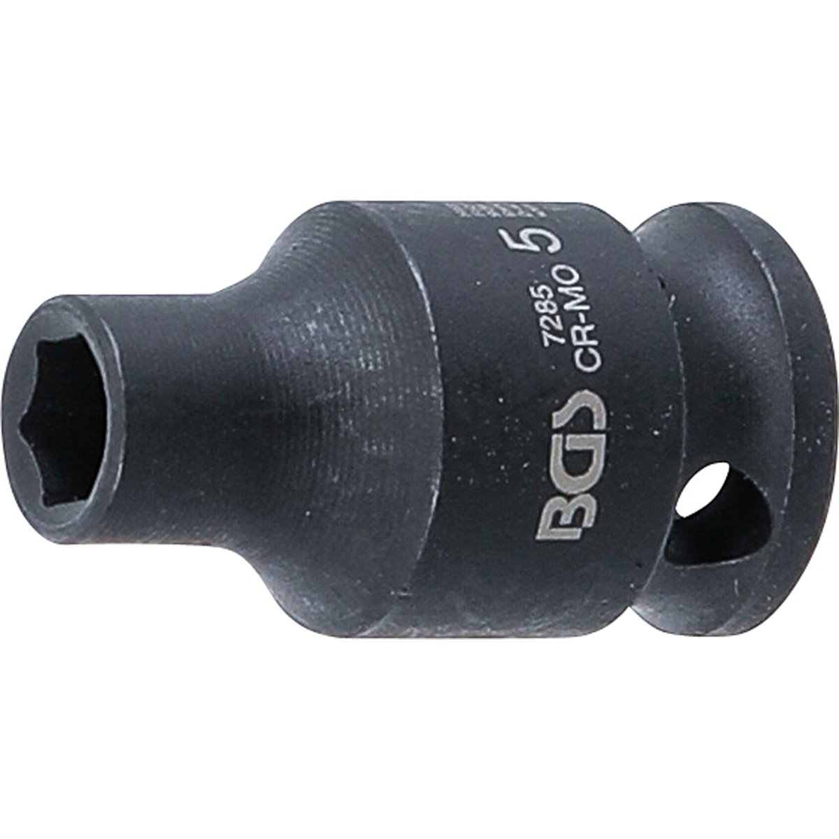 BGS 7285 Kraft-Steckschlüssel-Einsatz 6-kant 5 mm Antrieb Innenvierkant 6,3 mm (1/4"), SW 5 mm