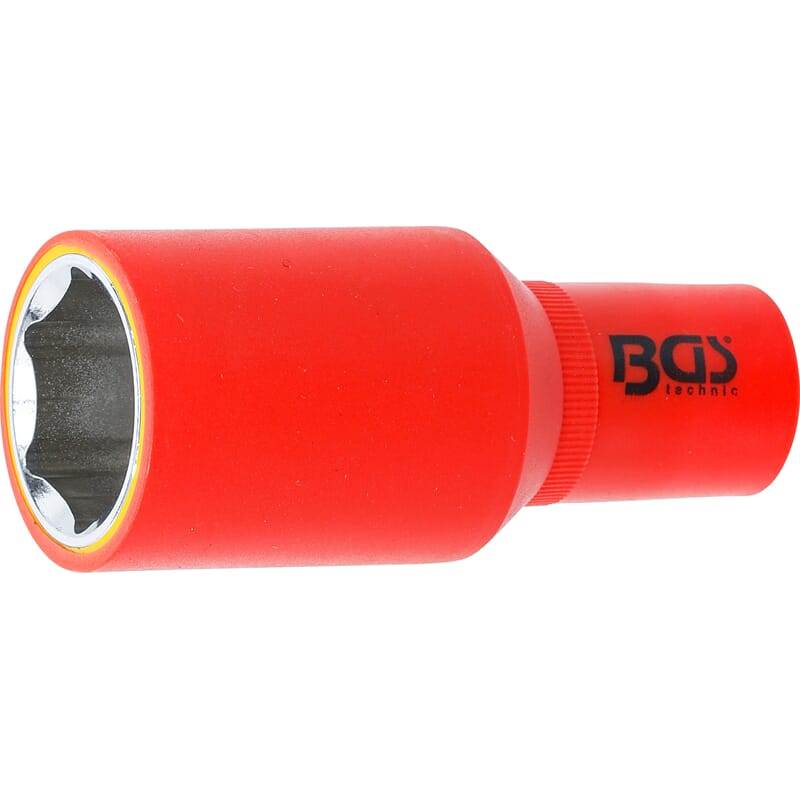 BGS 72077 VDE-Steckschlüssel-Einsatz Sechskant, An trieb Innenvierkant 12,5 mm (1/2"), SW 27 mm