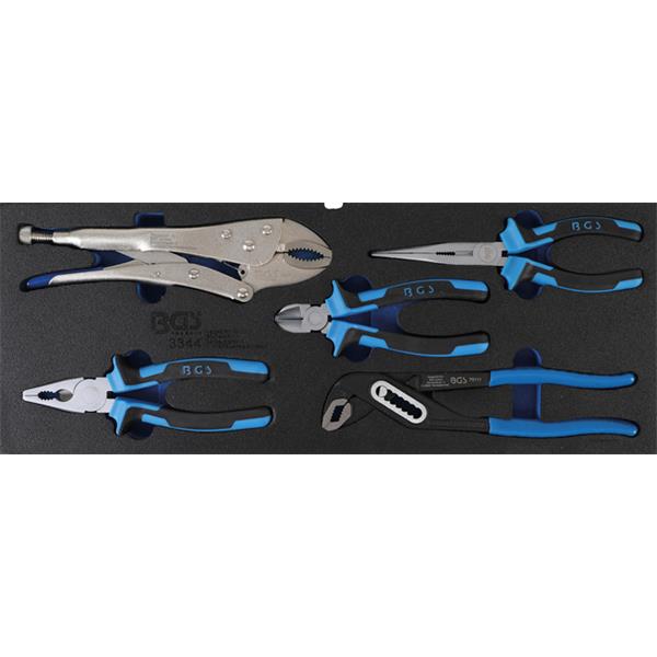 BGS 3344 Foam Tray for BGS 3312: Pliers Set, 5 pcs .