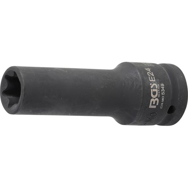 BGS 5349 Kraft-Steckschlüssel-Einsatz E-Profil, ti ef, Innenvierkant 20 mm (3/4"), SW E24 mm