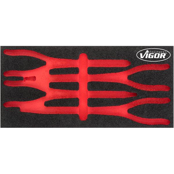 Vigor V4995-L 1/3+ leere Weichschaumeinlage, Doppe lgelenk-Zangen