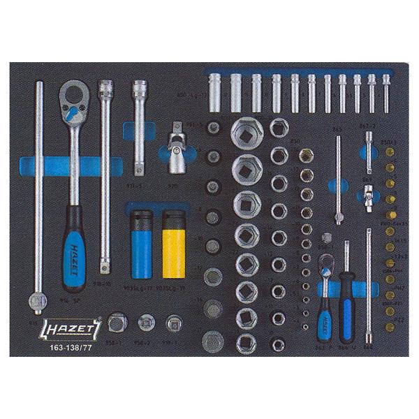 Hazet 163-138/77 Tool Set in Safety-Insert-System
