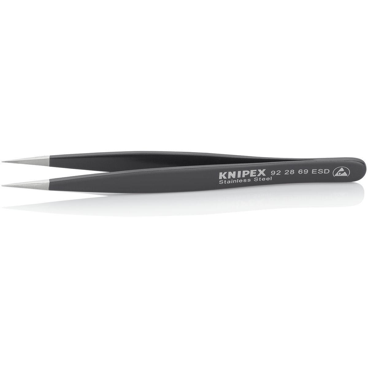 Knipex 92 28 69 ESD Präzisionspinzette, spitz, ES 