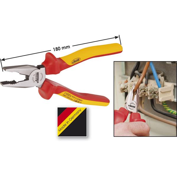 Vigor V2628 VDE-Kombinationszange, Länge 180 mm