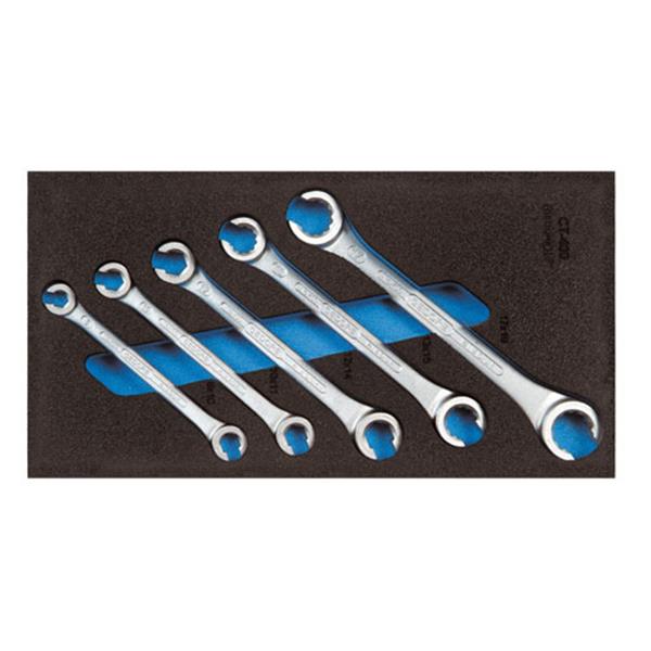 Gedore 1500 CT1-400 Set of open flare nut spanners in Check-Tool-Module