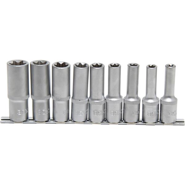 BGS 2026 Steckschlüssel-Einsatz-Satz E-Profil, tie f, Antrieb Innenvierkant 12,5 mm (1/2"), SW E10 - 