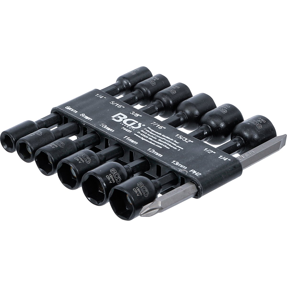 BGS 74423 Steckschlüssel-Einsatz-Satz Sechskant, A ntrieb Außensechskant 6,3 mm (1/4"), für Bohrmasch