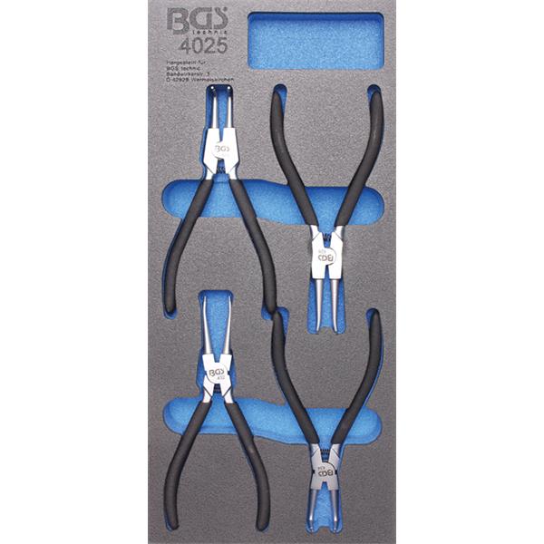 BGS 4025 Tool Tray 1/3: Circlip Pliers Set, 4 pcs. 