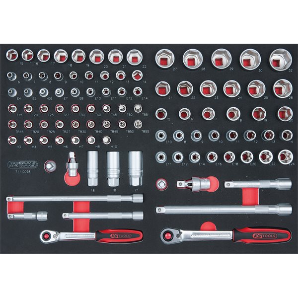 KS-Tools 711.0098 SCS Steckschlüssel-Satz, 98-tlg. 