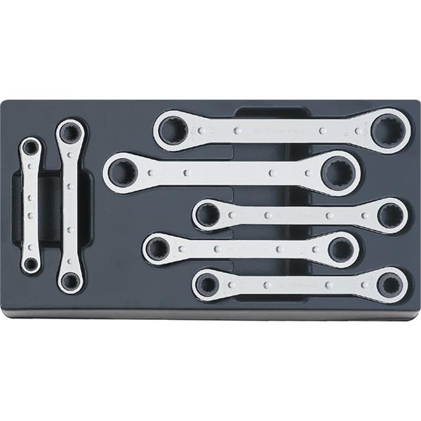Stahlwille ES 25/7, 7x8-17x19 mm Ratschenringschlü ssel 7 tlg.